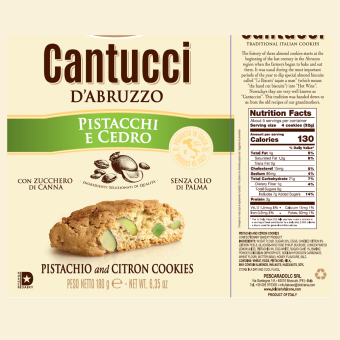 CANTUCCI PISTACCHIO E CEDRO